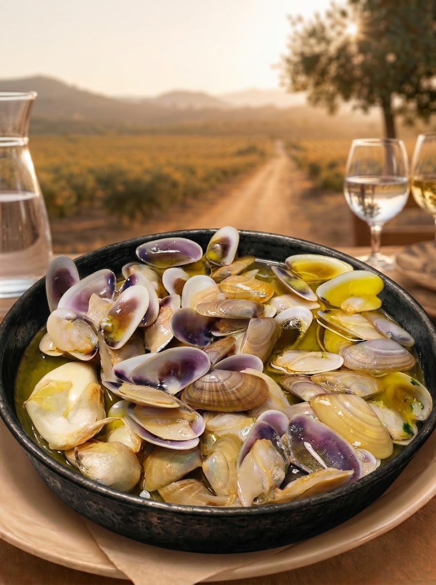 Coquinas al ajillo