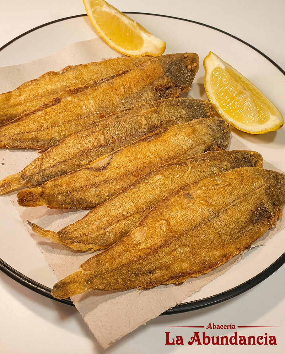 Acedías fritas con limón