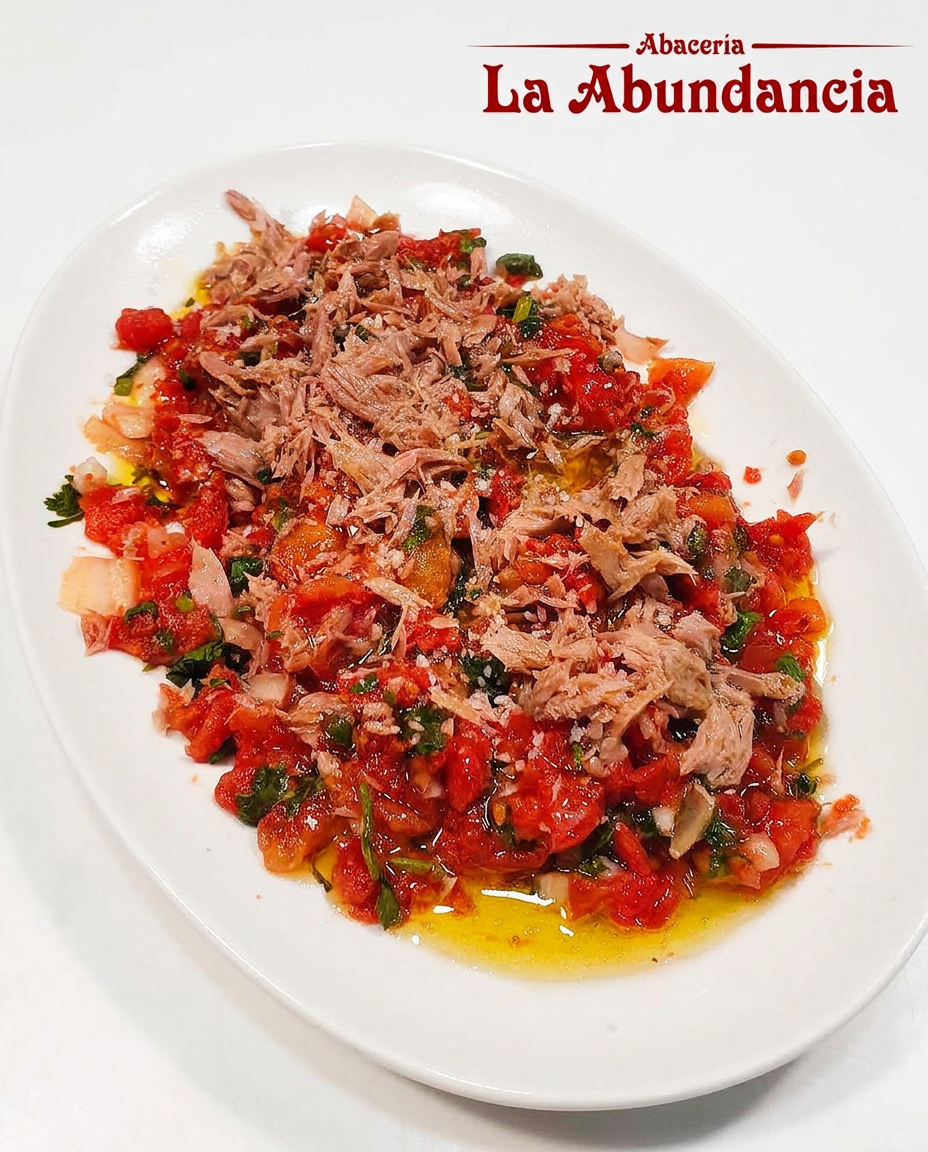 Atún con picadillo de tomate
