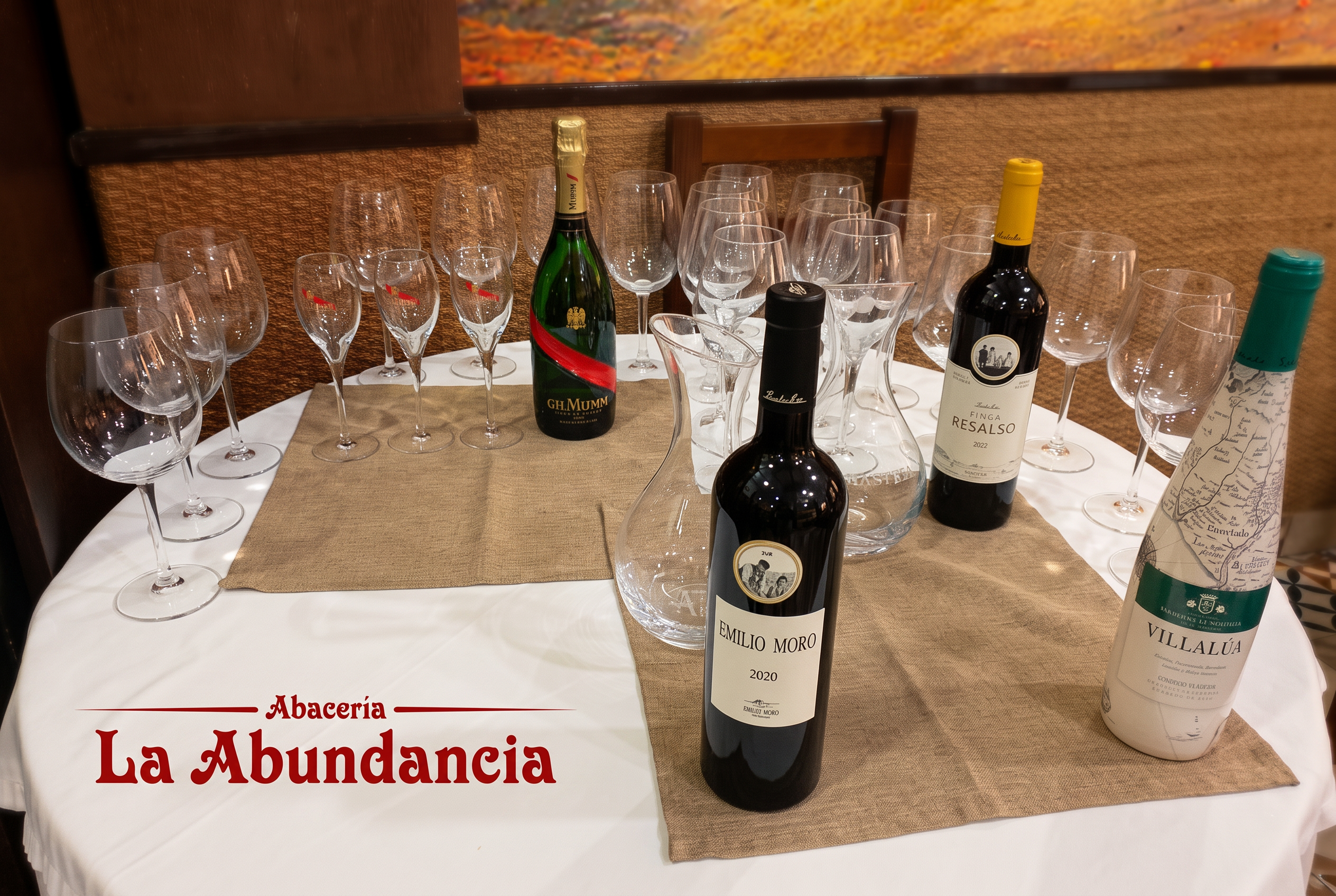 Selección de vinos y copas preparadas